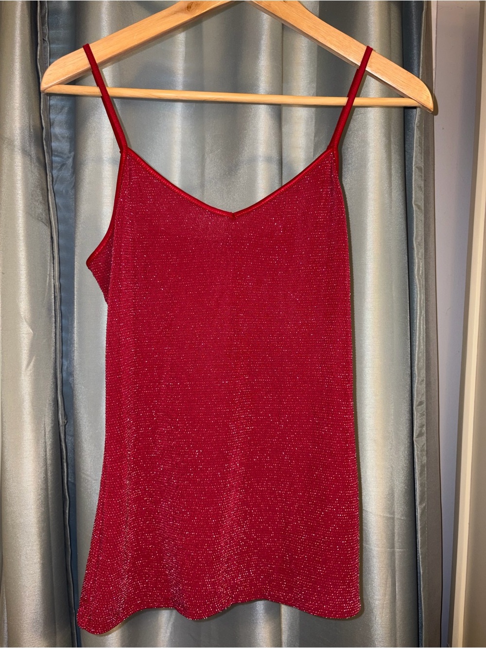 Express Red Sparkle Camisole